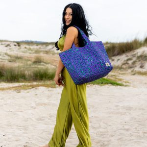 Τσαντα θαλασσης Purple leopard