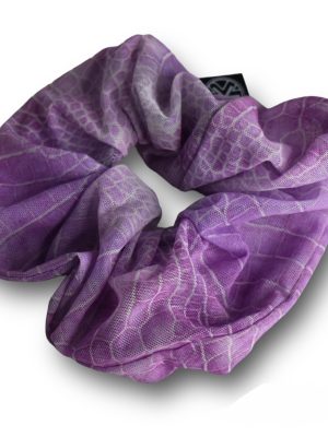 Scrunchy μωβ οργάντζα φίδι