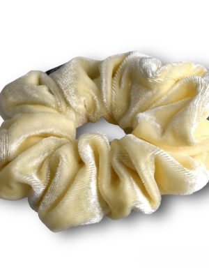 Scrunchy βελούδο εκρού