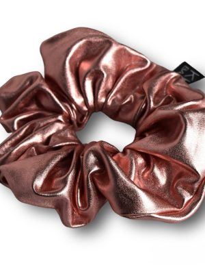 Scrunchy δερματίνη ροζ