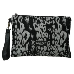 Τσάντα χειρός Zoe leopard grey black