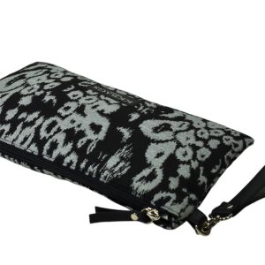 Τσάντα χειρός Zoe leopard grey black