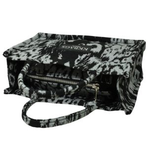 Tote bag Penelope leopard grey black