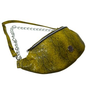 Belt bag Julia κίτρινο με μαύρο