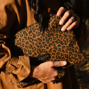 Τσάντα χειρός Zoe leopard brown