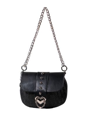 ROXANNE RAFFIA BLACK ΤΣΑΝΤΑ ΩΜΟΥ