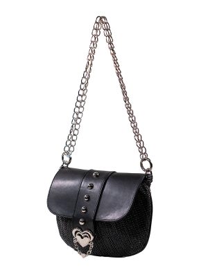 ROXANNE RAFFIA BLACK ΤΣΑΝΤΑ ΩΜΟΥ