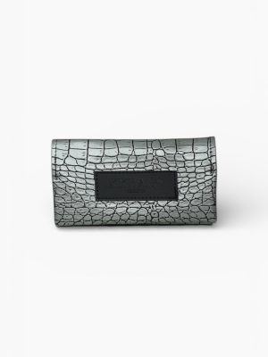 TOBACCO CASE CROCO SILVER