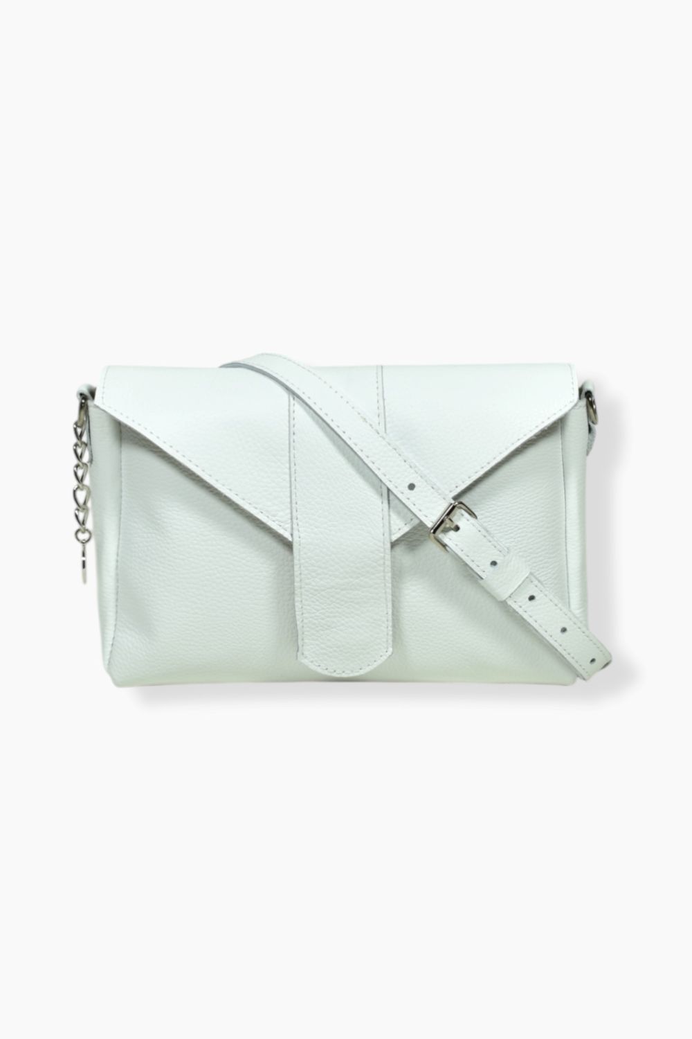 ΤΣΑΝΤΑ ΧΙΑΣΤΙ NERO WHITE LEATHER ΤΣΑΝΤΑ ΧΙΑΣΤΙ NERO WHITE LEATHER