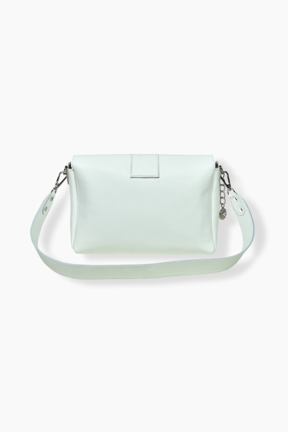 ΤΣΑΝΤΑ ΧΙΑΣΤΙ NERO WHITE LEATHER ΤΣΑΝΤΑ ΧΙΑΣΤΙ NERO WHITE LEATHER