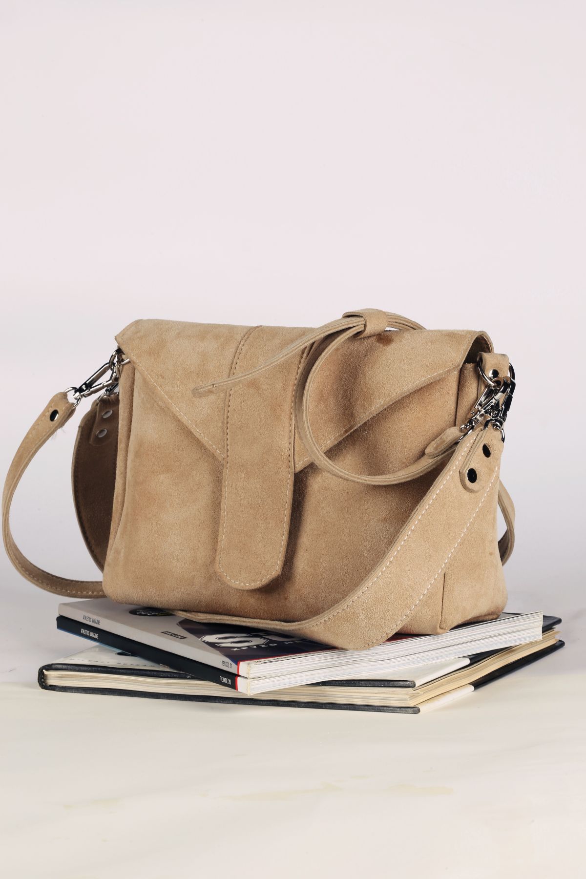 ΤΣΑΝΤΑ ΧΙΑΣΤΙ NERO ΜΠΕΖ SUEDE LEATHER