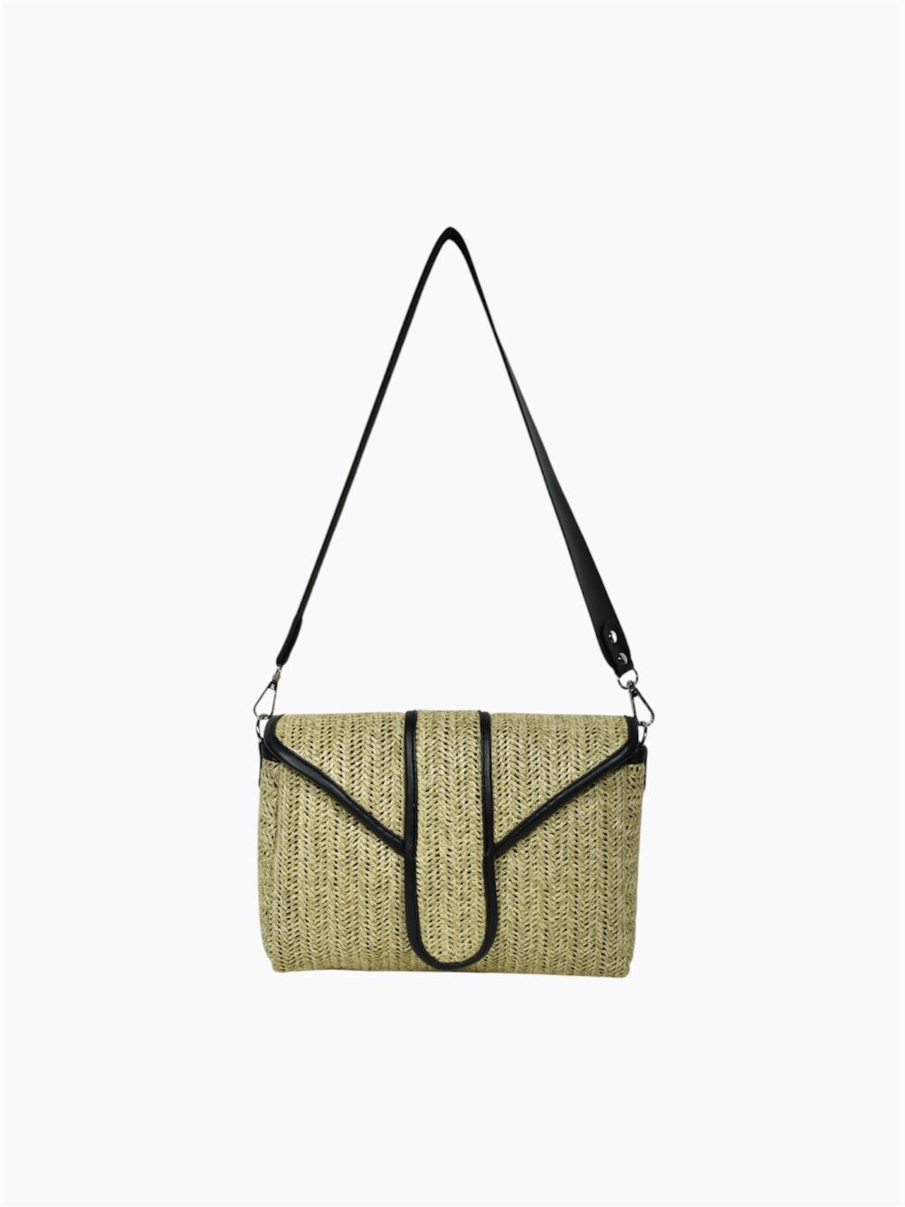 ΤΣΑΝΤΑ ΧΙΑΣΤΙ NERO NATURAL RAFFIA
