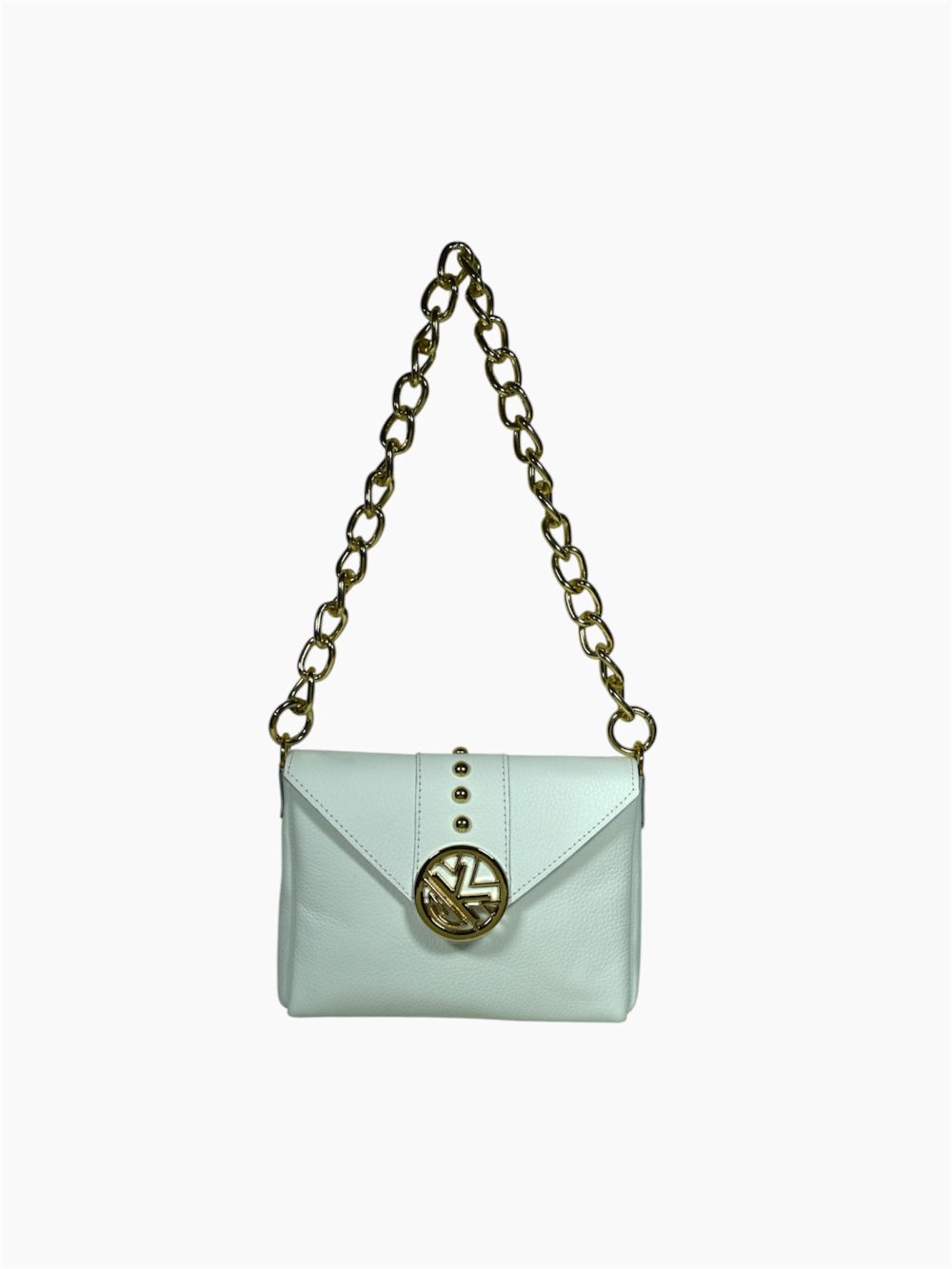 ΤΣΑΝΤΑ ΧΙΑΣΤΙ ROCK DIAMOND WHITE LEATHER